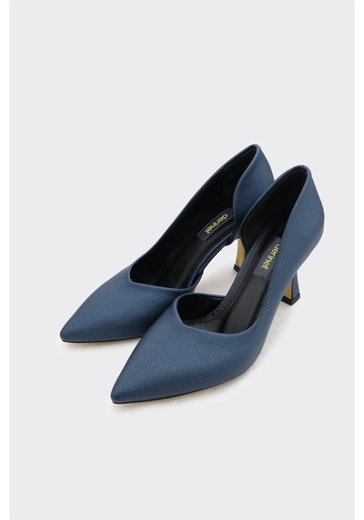 Derinet Kalın Topuklu Kadın Stiletto L.saten L.saten