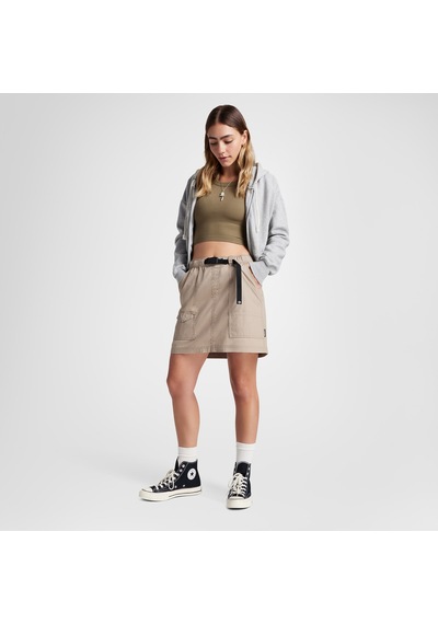 Converse Harbor Mini Skirt Kadın Kahverengi Etek Bej
