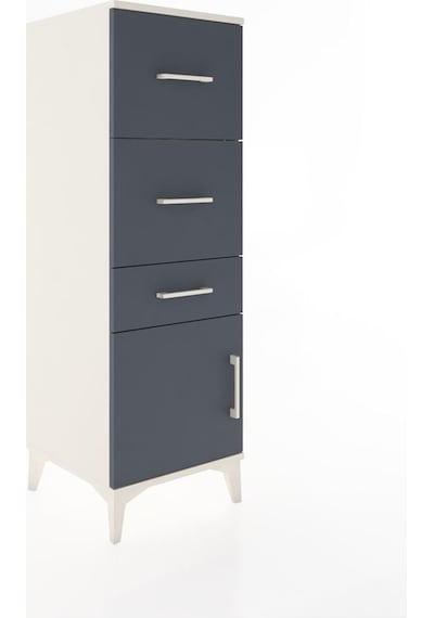Hyperion Dolap 3 Çekmeceli Tek Kapaklı 44x44x134 Aytaşı-antrasit Aytaşı
