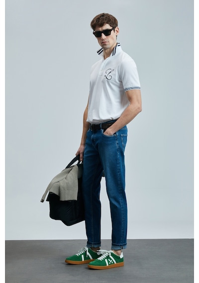 Lufian Anatol Smart Jean Erkek Pantolon Slim Fit Mavi Mavi 111200197100300 Mavi