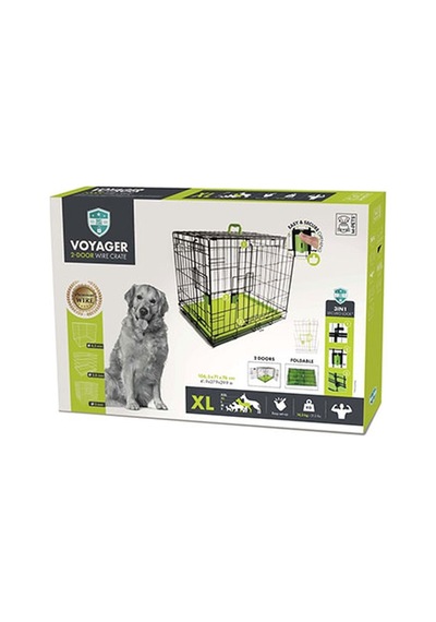 M-pets Voyager 2 Kapılı Köpek Kafesi Xlarge Yeşil 106x71x76 Cm 244-52029.04