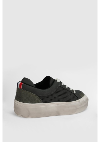 Lufian 111230259 Allan Sneaker Erkek Deri Ayakkabı Haki