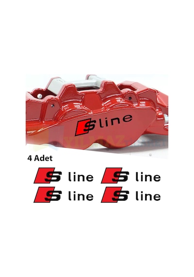 Audi S Line Logo Jant Kaliper Oto Sticker Yapıştırma Etiket 4 Ad