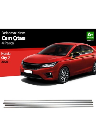 Honda City Krom Cam Çıtası 6 Prç. 2020 Üzeri Omsa