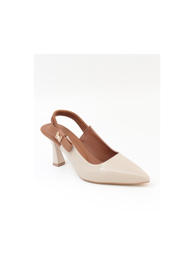 Nesilshoes Nesil Shoes Gabbel 205 Ten Rugan Topuklu Kadın Sandalet
