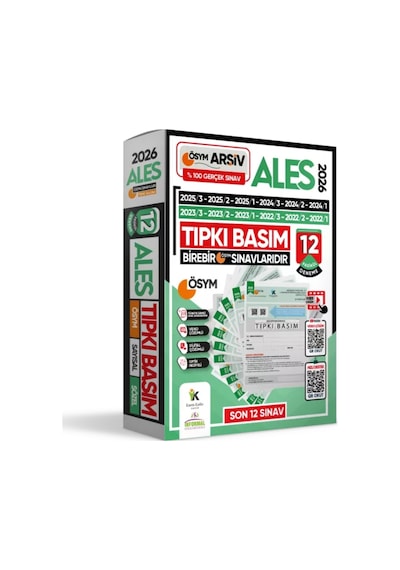 2026 ALES ÖSYM Tıpkı Basım Çıkmış Soru 12li Deneme Paketi PDF/Video Çözümlü Türkiye Geneli