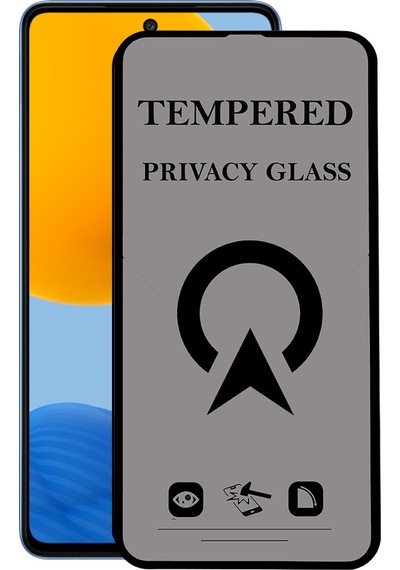 Samsung Galaxy M52 ile Uyumlu Tam Kaplayan Privacy Hayalet Temperli Ekran Koruycu Cam