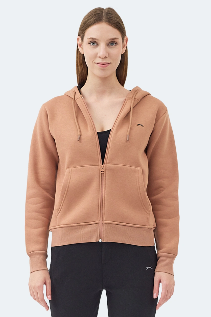 Slazenger Mılıo I Kadın Camel Sweatshirt Camel