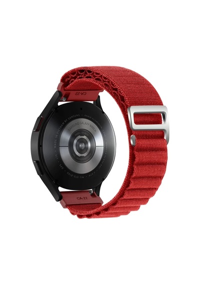 Watch 20mm Uyumlu Kr410 Kumaş Kordon - Kırmızı
