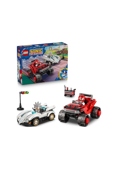 LEGO® Sonic the Hedgehog Silver’ın Arabası, Knuckles’ın Canavar Kamyonuna Karşı 77118 – 8+ Yaratıcı Oyuncak Yapım Seti (378P)