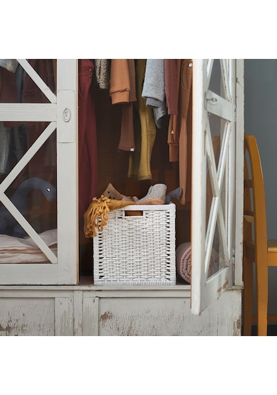 Ikea Branas Rattan Depolama Kutusu 32 X 34 X 32 Cm Beyaz