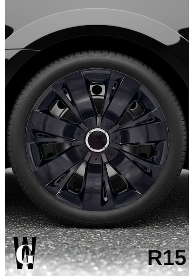 Tata Vista 15 İnç Jant Kapağı 4 Adet Siyah S113