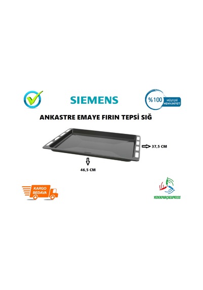 Siemens Uyumlu Ankastre Firin Emaye Tepsi (Siğ) 46,5 X 37,5 Cm - 417750661