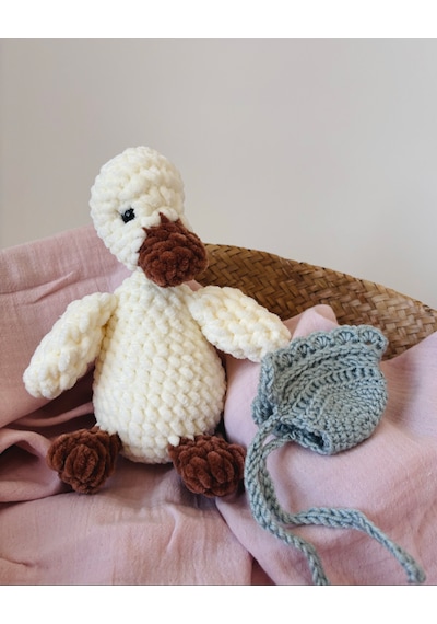 Pearl The Goose Peluş Oyuncak Beyaz - Mavi