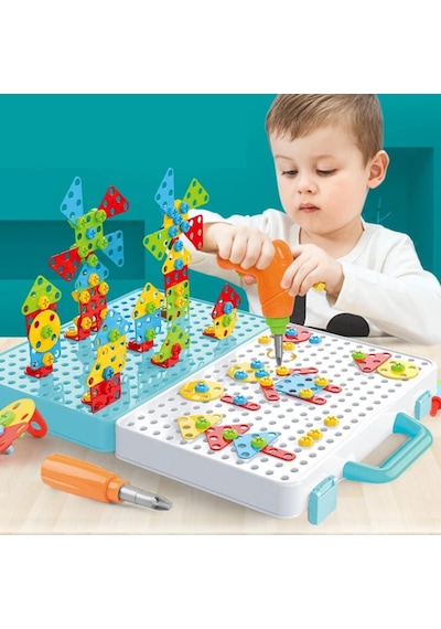 Giffy / Oyuncak 3d Yaratıcı 340 Parça Tamir Seti Pilli Matkaplı Sök Tak Çantalı Eğitici Tamir S Standart