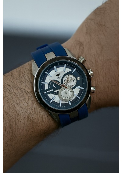 Sportif Model Silikon Erkek Kol Saati Mavi - 796235128 Siyah