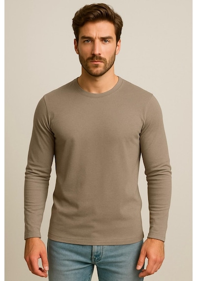 Axxel Erkek Toprak Rengi Uzun Kollu T-shirt-d240 Açık Kahverengi Axxel Erkek Toprak Rengi Uzun Kollu T-shirt-d240 Açık Kahverengi