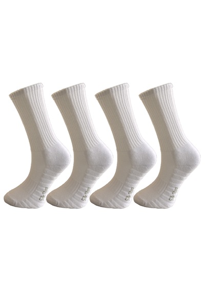 Silk Step Fit Line 4'lü Beyaz, Erkek Ve Kadın Spor Çorabı , Active - Fonksiyonel 4çift Beyaz Beyaz