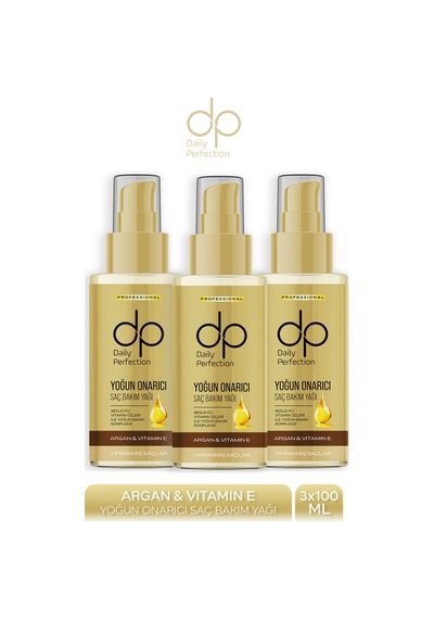 Saç Bakım Yağı Argan Yağlı Ve E Vitaminli 100 Ml X 3 Adet