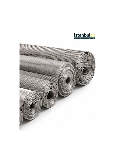 İstanbul Çit Metal 304 Paslanmaz Mesh Elek Teli 200 Mesh 0,05 Mm 1 X 30 Metre Rulo Filtre Süzgeç Eleme Teli Gri