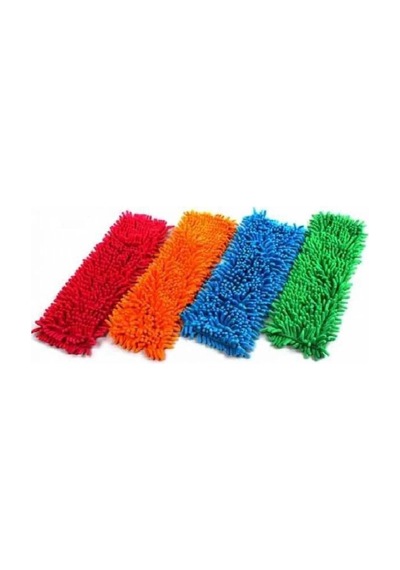 Paspas Yedeği Mikrofiber Makarna Mop Paspas Yedeği 40 Cm Çok Renkli