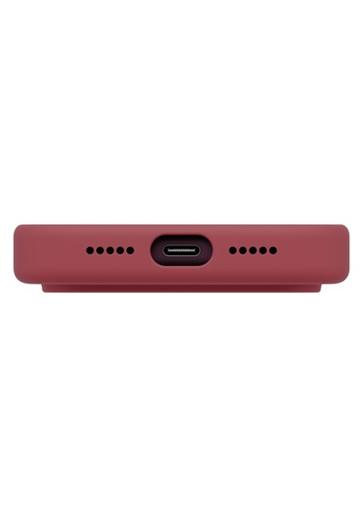 Apple iPhone Uyumlu 18 Pro Kılıf Sıvı Silikon Lino 2.5 Metreden Düşmeye Dayanıklı Soft Yumuşak Magsafe Kapak Kırmızı