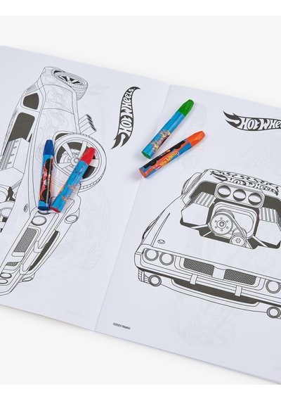 Koton Hot Wheels Lisanslı 4 Lü Keçeli Kalemli Ve Defterli Boyama Seti Mavi 7wak70362aa