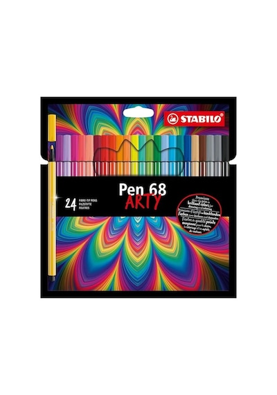 Stabılo Pen 68 Arty - Keçe Uçlu Boya Kalemi - 24'lü Paket - Çeşitli Renkler