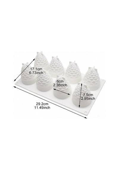 Ananas Şekilli 3d Silikon Pasta Mum Çikolata Sabun Kek Kalıbı Goldcakes