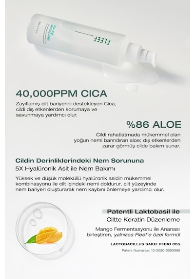 Hassas Ciltlere Nem Ve Nazik Bakım Sunan Tonik Dashu Fleef Cica-aloe Ampoule Toner