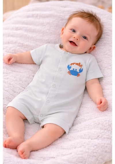 Necix's Erkek Bebek Yazlık Pamuklu Penye Kumaş Tulum 0- 6 Ay 5485 5480 Açık Gri Açık Gri Necix's Erkek Bebek Yazlık Pamuklu Penye Kumaş Tulum 0- 6 Ay 5485 5480 Açık Gri Açık Gri