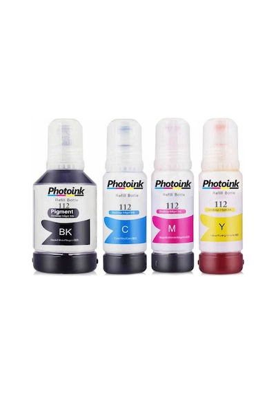 Epson 112 Ecotank Photoınk 4 Renk Set Pıgment Mürekkep L6580 L15180 L6570 M15140 L6550 L6490 L6460 L15160 L15150 L11160 8681987825927 Photoink