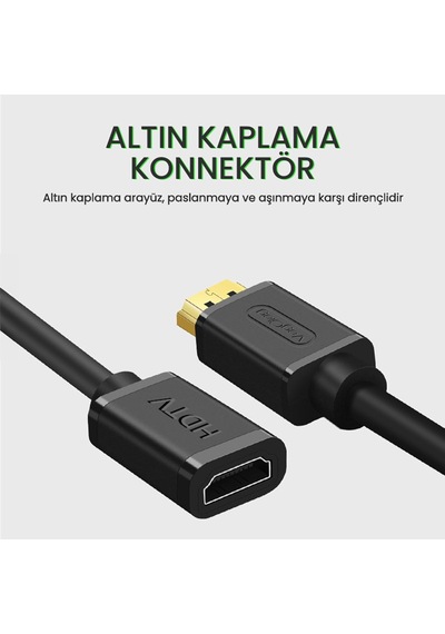 4k 60hz Dişi Erkek Hdmı 2.0 Uzatma Kablosu 3 Metre Diger
