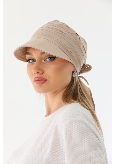 Elif İç Giyim Safari Bağlamalı Taş Siperli Bandana Vizör Taş