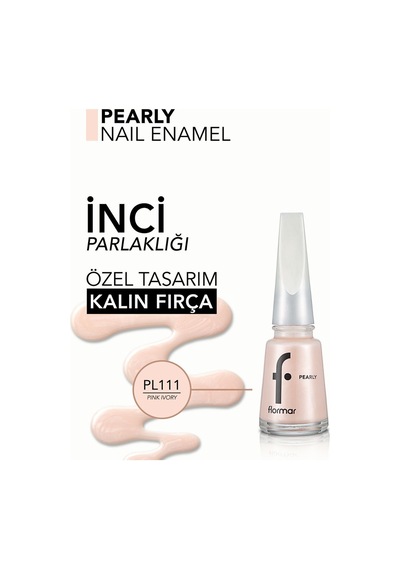 Flormar Sedefli Parlak Oje (PEMBE) - Pearly Nail Enamel- Pl111 Pink Ivory - 8682536035408