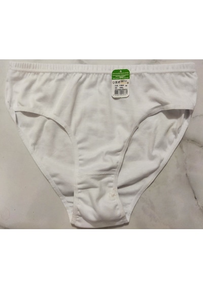 İki Yıldız 3'lü Beyaz Ribana Pamuklu Bikini Bel Külot 160 Beyaz