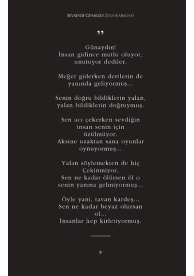 Hayy Kitap Zeus Kabadayı Sevseydi Gitmezdi