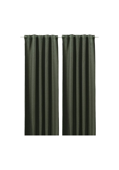 Ikea Annakajsa Fon Perde 145x300 Cm Koyu Yeşil