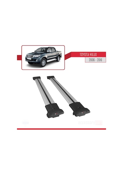 Toyota Uyumlu Hilux 2006-2016 Arası Fly Model Ara Atkı Tavan Barı Gri