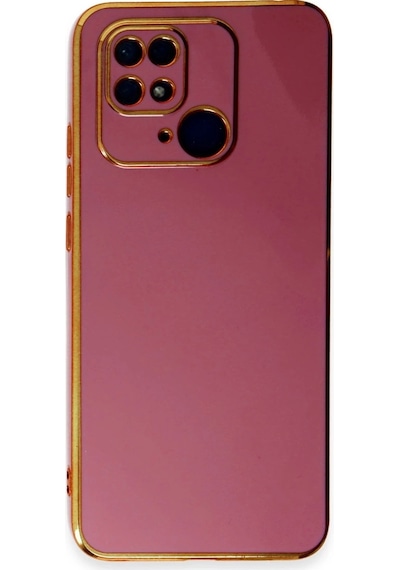 Xiaomi Redmi 10c Kılıf Volet Silikon - Kırmızı Düz Renkli