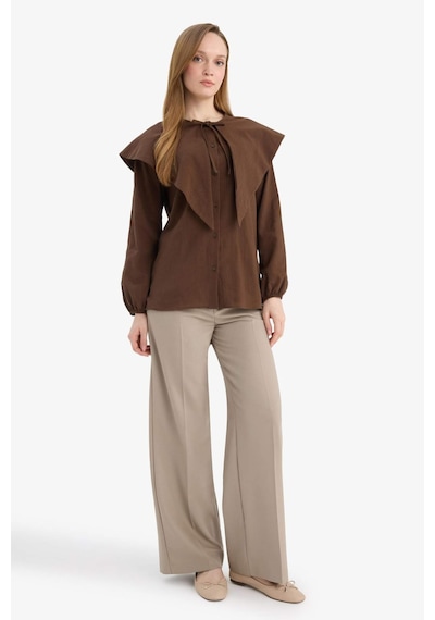 Defacto Krinkıl Kumaş Tunik H0406ax26spbn323 Kahve-bn323