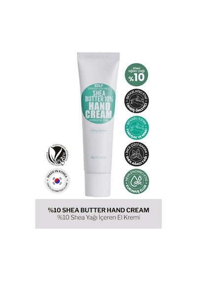 Derma Factory %10 Shea Yağı İçeren Yoğun Nemlendirici El Kremi Derma Factory Shea Butter Hand Cream 30ml