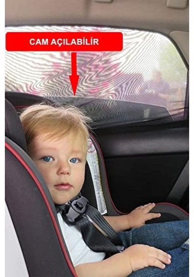 Oto Yan Cam Güneşlik Anne Bebek Emzirme Araba Kapı Camı Perdesi Çocuk Koruyucu Araba Sineklik Örtüsü Güneşlik 2 Adet
