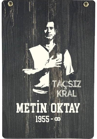 Galatasaray Metin Oktay Zıbın Özel Tasarım Ahşap Kutulu Beyaz