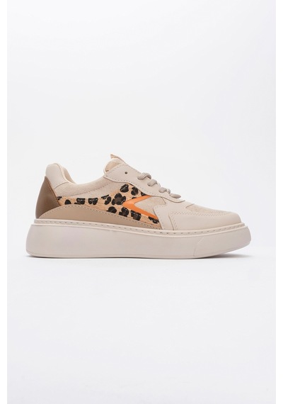 Luvishoes Luvi Shoes Drea Bej Desenli Kadın Günlük Sneakers Bej