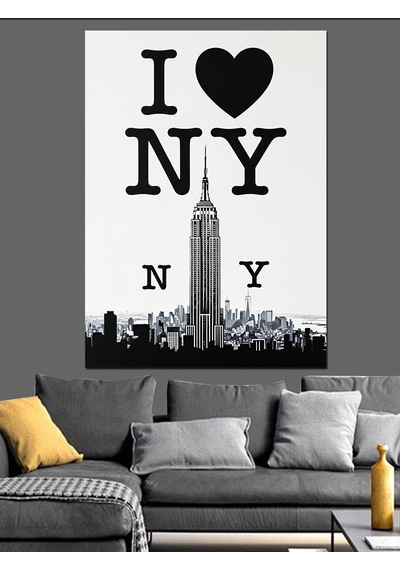 Ahşap Tablo I Love New York
