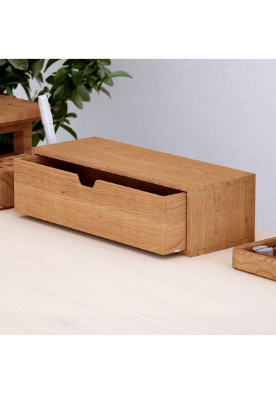 Desna Büyük Çekmeceli Mini Dolap 34 Cm Uzunluk X 12.1 Cm Genişlik X 9.6 Cm Woodsaka Doğal Ahşap