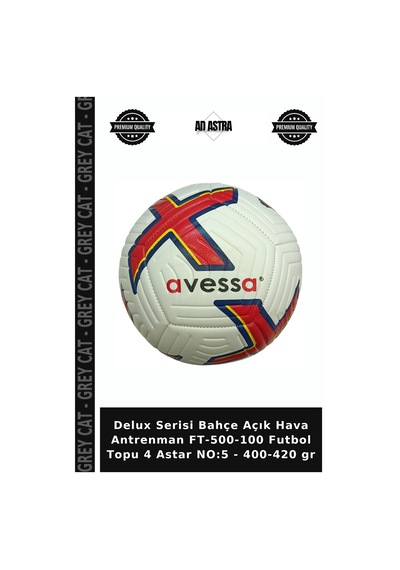 Delux Serisi Bahçe Açık Hava Antrenman Ft-500-100 Futbol Topu 4 Astar No:5 - 400-420 Gr Çok Renkli