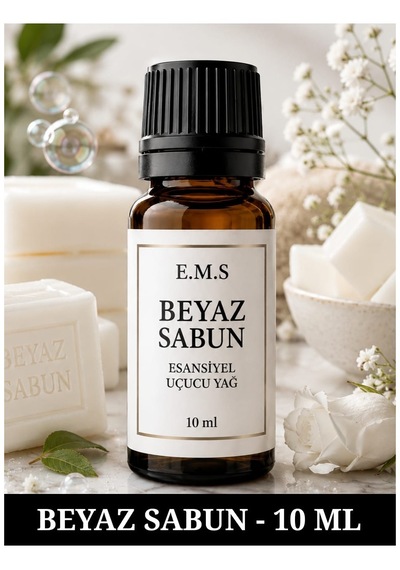 E.m.s Beyaz Sabun Esansiyel Uçucu Yağ Buhurdanlık Yağı Difüzör Esansı Oda Kokusu Esansı Mum Esansı 10 Ml