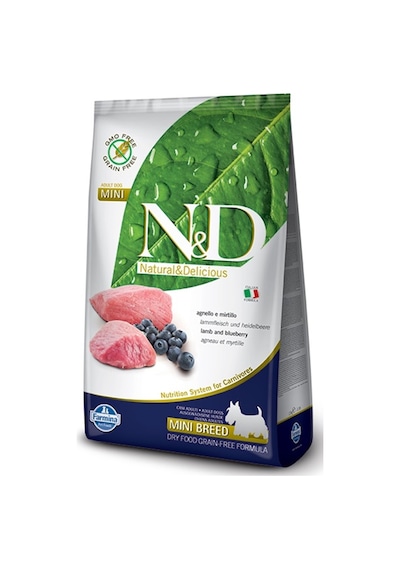 N&D Tahılsız Kuzu Etli ve Yaban Mersinli Küçük Irk Yetişkin Köpek Maması 7 KG
